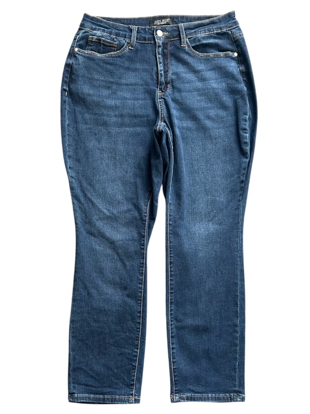 Judy Blue Boyfriend Jeans Women 14W Dark Wash Stretch Denim Plus Size